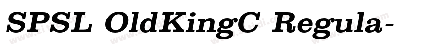 SPSL OldKingC Regula字体转换